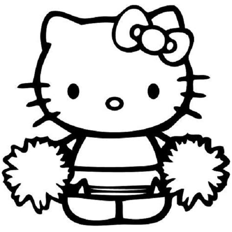 cheerleading coloring pages|hello kitty cheerleader coloring page.